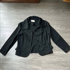 1950s Vintage Gloria Swanson Forever Young  Black Button Up Jacket
